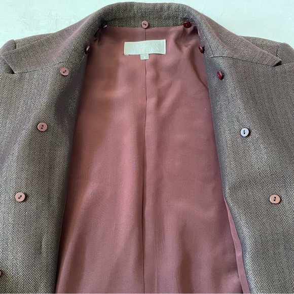 Badgley Mischka Brown Metallic Embellished Beaded Women's Blazer Size 8 - Picture 11 of 12